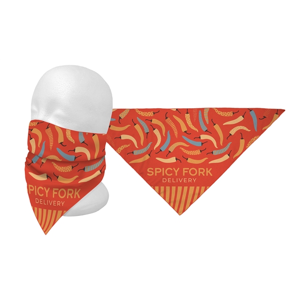 Full color dye sublimated bandana, 22" x 22" x 31", polyester... from ASI 45657 Pop! Promos