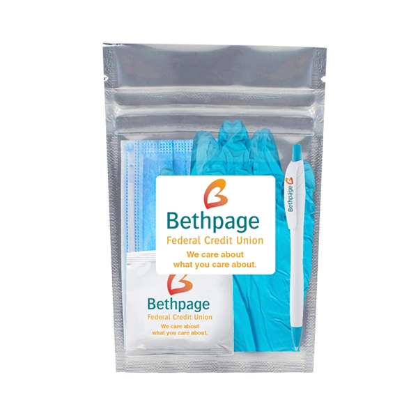 PPE essentials kit with antimicrobial kit, 3-ply face mask, 1 pair... from ASI 44900 NC Custom (CI/Lanco) / Lanco