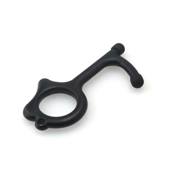 MySafeKey No Touch Door Opener keychain tool w/ personalized aluminum tag... from ASI 41080 Nelson Boone Co Inc / Alumaline® & Brass