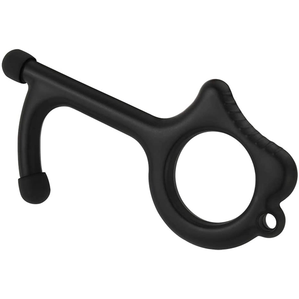 MySafeKey No Touch Door Opener keychain tool w/ personalized aluminum tag... from ASI 41080 Nelson Boone Co Inc / Alumaline® & Brass