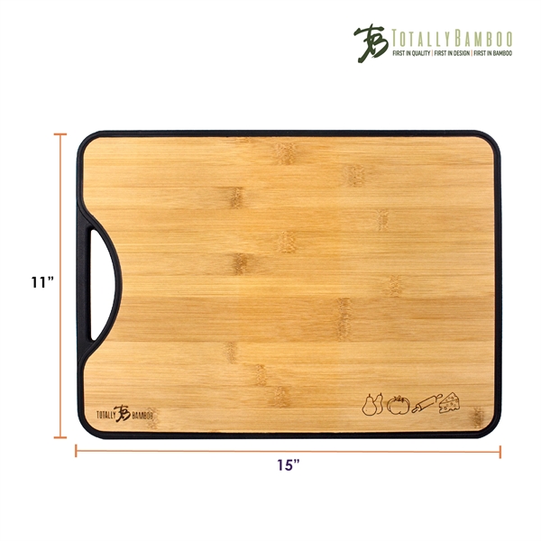 15" Polyboo 2 is used for cutting & serving board.... from ASI 91565 Totally Bamboo