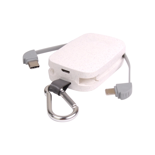 1,200mAh; Eco-friendly wheat straw material; 3-in-1 Universal built-in Lightning, Micro USB,... from ASI 62124 iClick, Inc. / iClick®