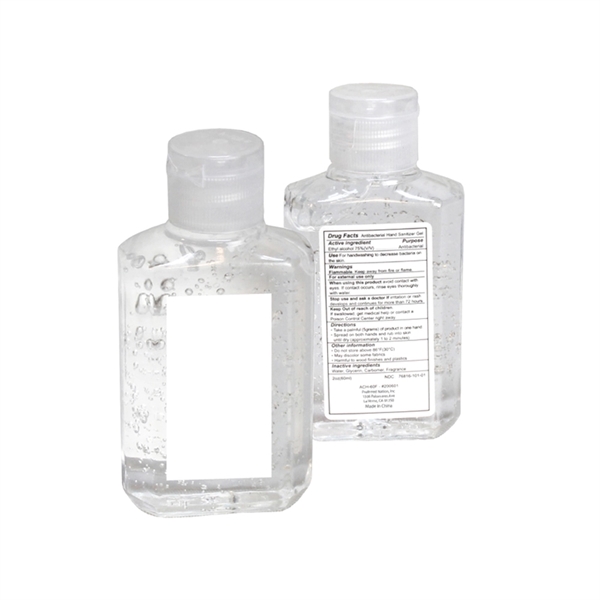 This two ounce bottle (60ml) of hand sanitizer contains gel of... from ASI 79384 Preferred Nation Inc
