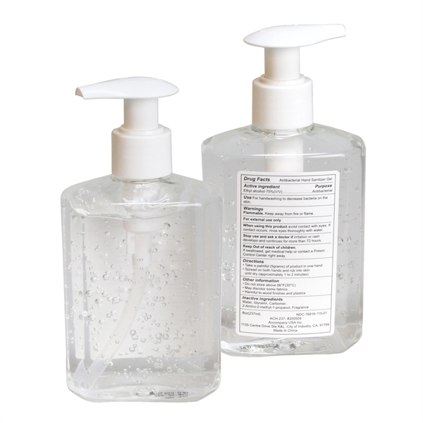 This eight ounce bottle (236ml) of hand sanitizer contains gel of... from ASI 79384 Preferred Nation Inc