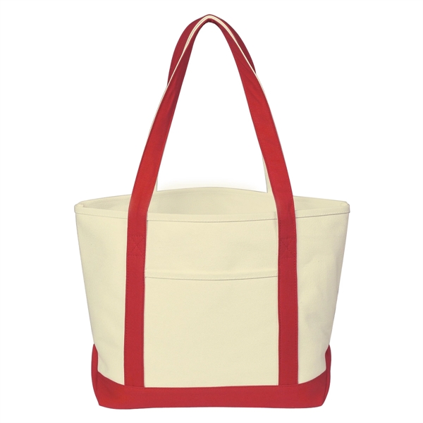 Heavy Cotton Canvas Boat Tote.  24 oz. Canvas.  Outside... from ASI 61125 Hit Promotional Products / Hit®
