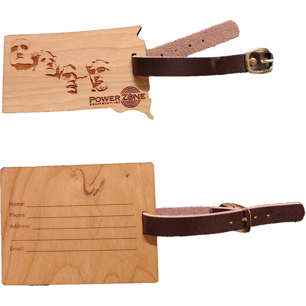 Luggage tag made of hardwood available in the theme of the... from ASI 92531 Unique Custom Products / UCP