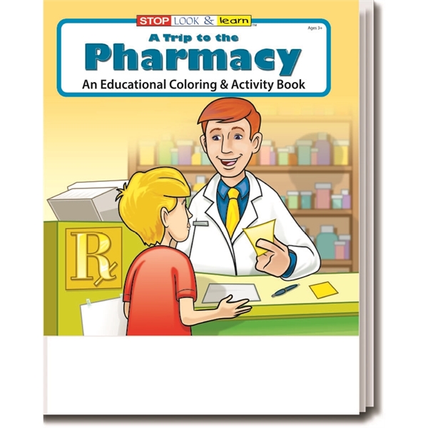 A Trip to the Pharmacy coloring book fun pack with unimprinted... from ASI 45815 Coloring Book Solutions / Coloring Book Solutions™