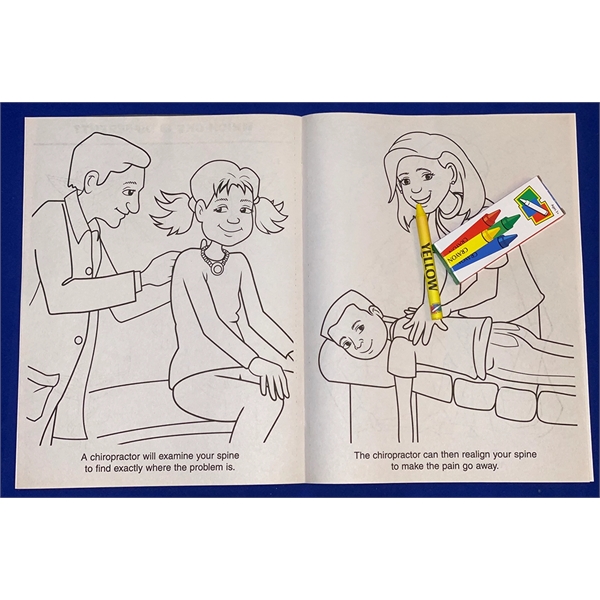 COLORING BOOK SET: A Visit to the Chiropractor coloring book fun... from ASI 45815 Coloring Book Solutions