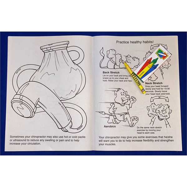 A Visit to the Chiropractor educational coloring and activity book fun... from ASI 45815 Coloring Book Solutions
