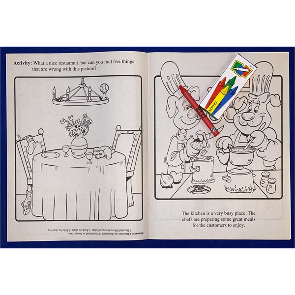 Eating Out Is Fun coloring and activity book fun pack.... from ASI 45815 Coloring Book Solutions / Coloring Book Solutions™
