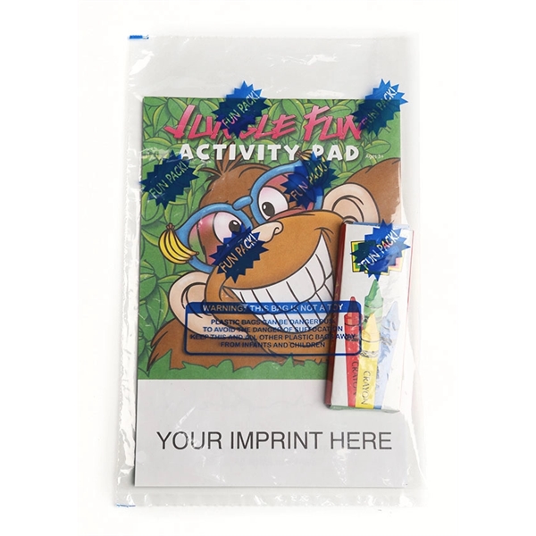 Jungle Fun activity pad fun pack with a 4-pack of unimprinted... from ASI 45815 Coloring Book Solutions / Coloring Book Solutions™