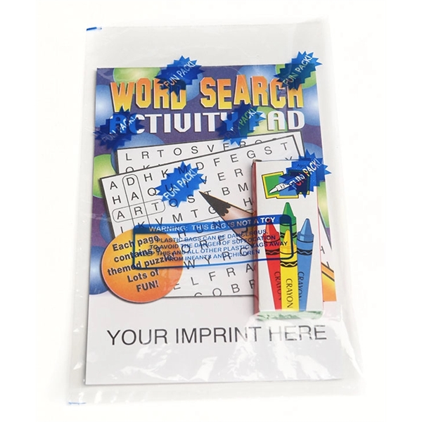 Word Search activity pad fun pack with a 4-pack of unimprinted... from ASI 45815 Coloring Book Solutions / Coloring Book Solutions™