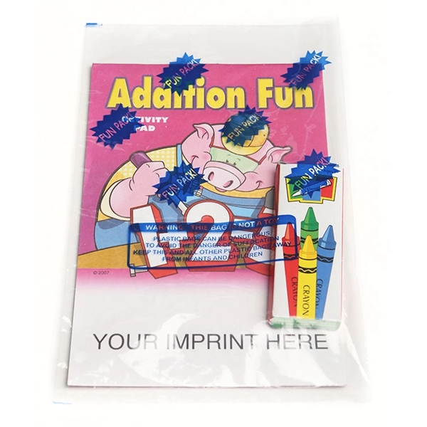 Addition Fun activity pad fun pack with unimprinted box of crayons.... from ASI 45815 Coloring Book Solutions / Coloring Book Solutions™