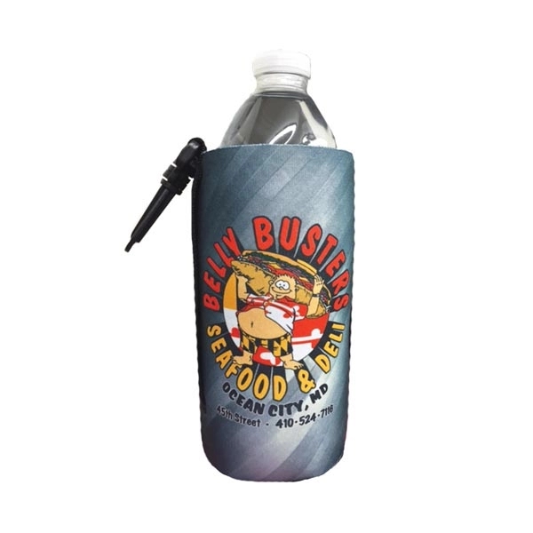 Premium Full Color Dye Sublimated Collapsible Foam Bottle Bag Insulator w/Clip,... from ASI 63009 J I T Manufacturing Inc / Just in Time JIT Promo