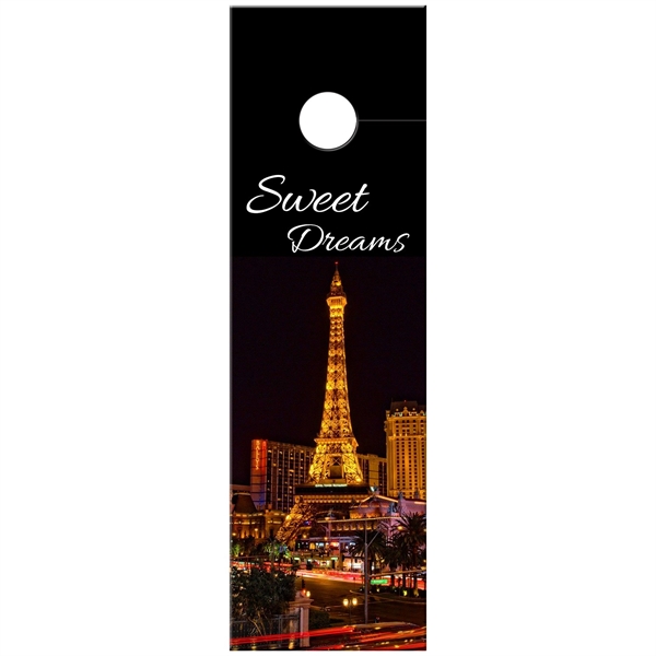 Extra long door hanger, made from 14 pt. high density white... from ASI 67620 Lion Circle Corp