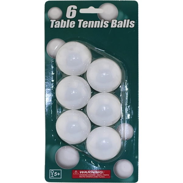 Set of six tournament quality 40mm ping-pong balls. Blank.... from ASI 55450 Franmara Inc