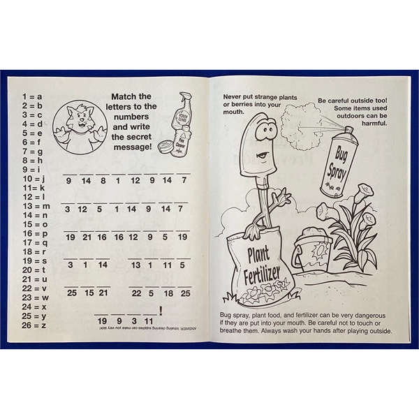Play It Safe With Poison Prevention coloring and activity book.... from ASI 45815 Coloring Book Solutions / Coloring Book Solutions™