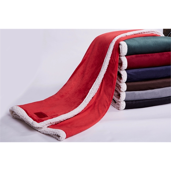 50" x 60" reversible soft plush throw with faux lambswool... from ASI 73520 Neet Feet / Kanata Blanket