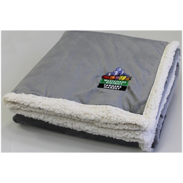 50" x 60" reversible soft plush throw with faux lambswool... from ASI 73520 Neet Feet / Kanata Blanket