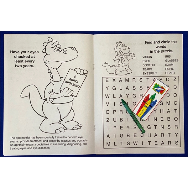 COLORING SET: Learn About Eye Care educational coloring and activity book... from ASI 45815 Coloring Book Solutions / Coloring Book Solutions™