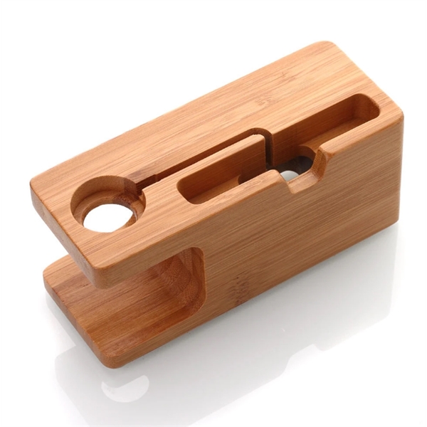 Bamboo Apple Watch Stand and Cell Phone Stand... from ASI 72657 Active Life Promo / Ingrain Promo