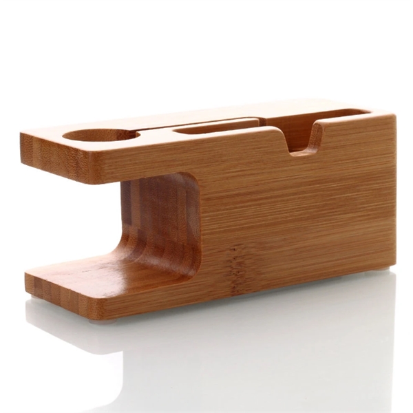 Bamboo Apple Watch Stand and Cell Phone Stand... from ASI 72657 Active Life Promo / Ingrain Promo