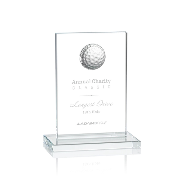 Rectangular golf award on base with a 3D crystal golf ball.... from ASI 84592 St Regis Group / St Regis