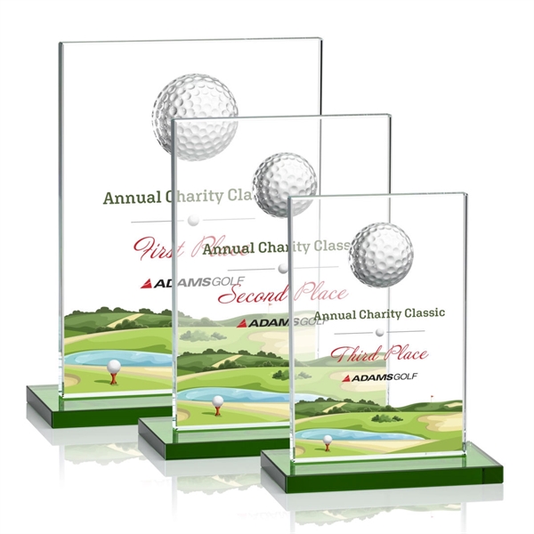 Contemporary Golf award includes a 3D Crystal Golf Ball mounted onto... from ASI 84592 St Regis Group / St Regis