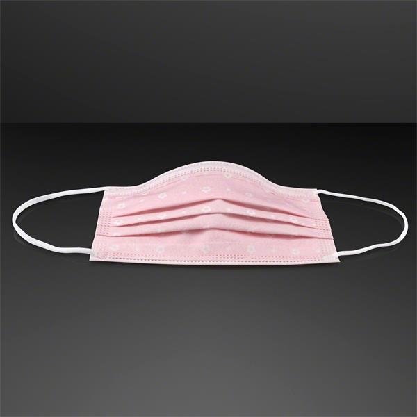 Pastel Pink/White Flowers Disposable Mask for Daily Use; Blank Pricing... from ASI 34194 ALightPromos