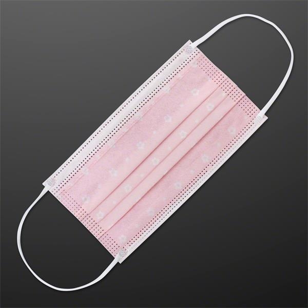 Pastel Pink/White Flowers Disposable Mask for Daily Use; Blank Pricing... from ASI 34194 ALightPromos