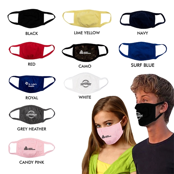 5 3/4" x 4 1/2" cotton and spandex junior-sized reusable face... from ASI 31978 Admanline