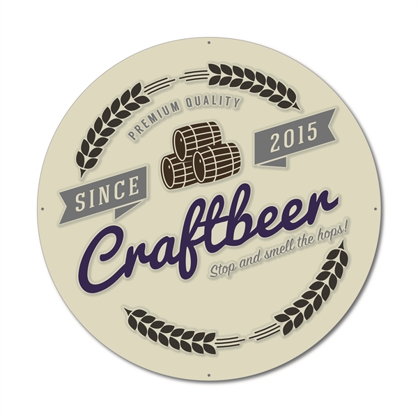 Custom 15.625" Diameter Circle .020 Aluminum Four Color Process Custom Tin... from ASI 53430 Executive Line / Executive Line®