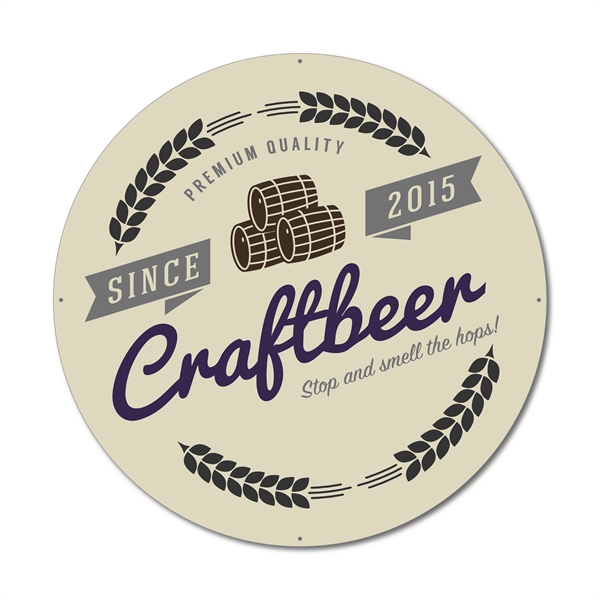 Custom 15.625" Diameter Circle .020 Aluminum Four Color Process Custom Tin... from ASI 53430 Executive Line / Executive Line®