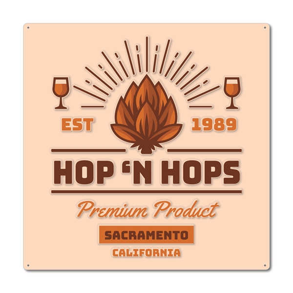 16" Square .020 Aluminum Four Color Process Custom Tin Tacker Aluminum... from ASI 53430 Executive Line / Executive Line®