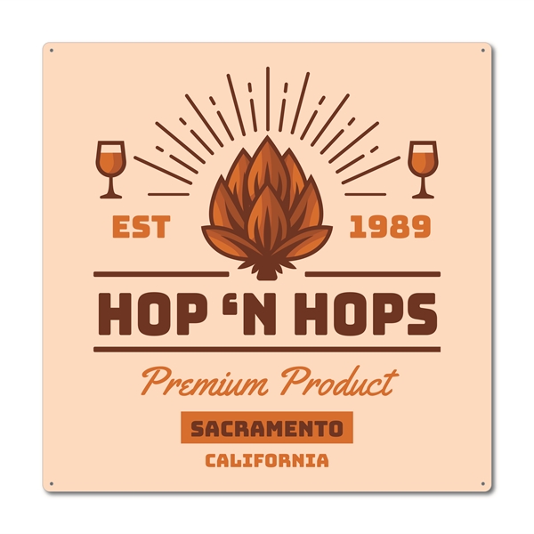 16" Square .020 Aluminum Four Color Process Custom Tin Tacker Aluminum... from ASI 53430 Executive Line / Executive Line®