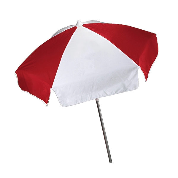 Vinyl patio/cafe style umbrella with 6 panel construction, 78" arc, 2-piece... from ASI 76730 Peerless Umbrella Co Inc