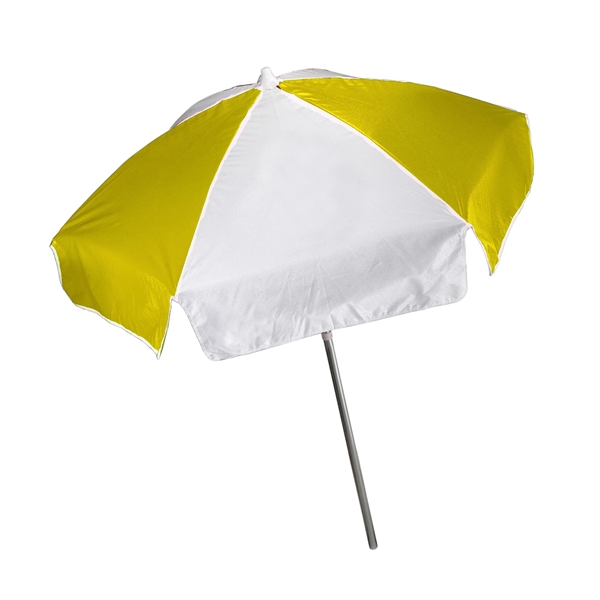 Vinyl patio/cafe style umbrella with 6 panel construction, 78" arc, 2-piece... from ASI 76730 Peerless Umbrella Co Inc