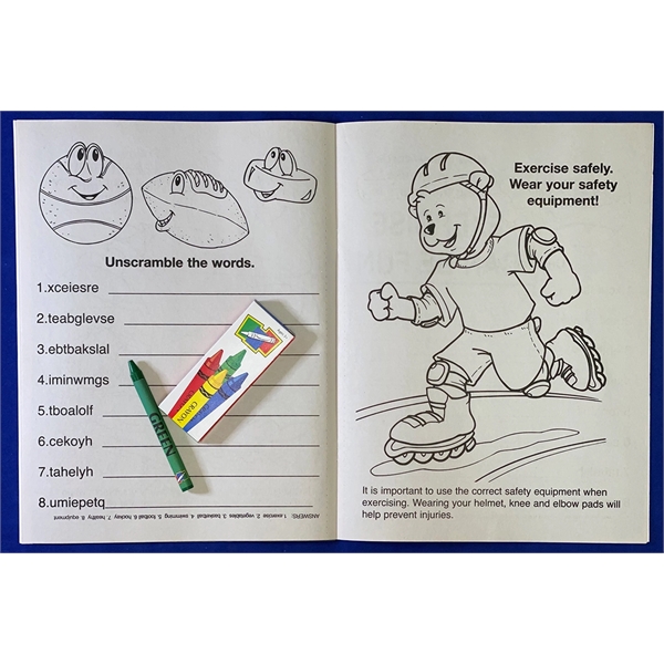 Exercise Can Be Fun coloring and activity book fun pack.... from ASI 45815 Coloring Book Solutions / Coloring Book Solutions™