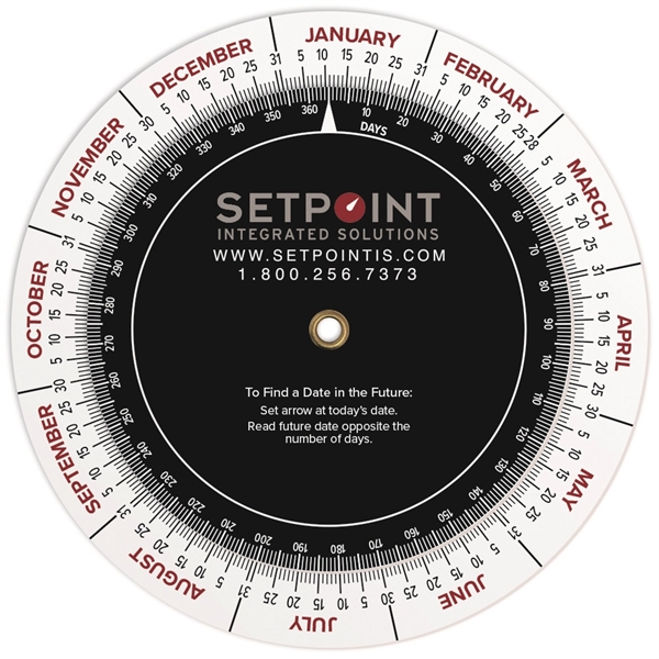 Court Reporter Scheduling Wheel Chart. Digital full color plus varnish directly... from ASI 87400 ArtechPro