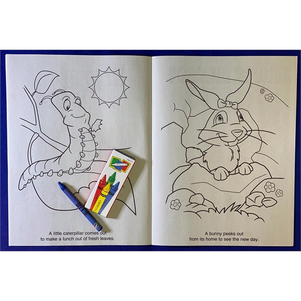 Happy Easter coloring book fun pack with unimprinted crayons.... from ASI 45815 Coloring Book Solutions