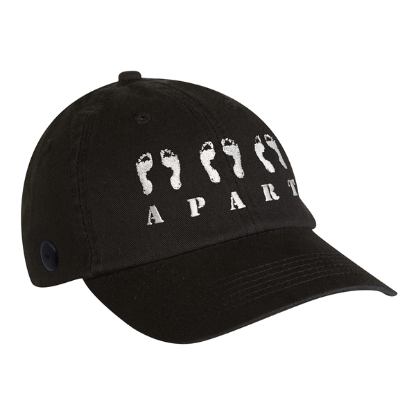 Unstructured laundered chino twill cap with side buttons, and a fabric... from ASI 80129 Quake City Caps