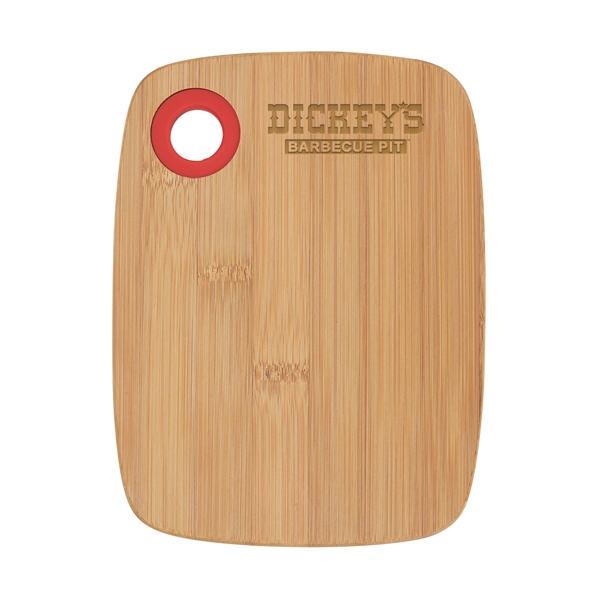 8" x 6" x 3/8" small bamboo cutting board with silicone... from ASI 52840 Evans Manufacturing