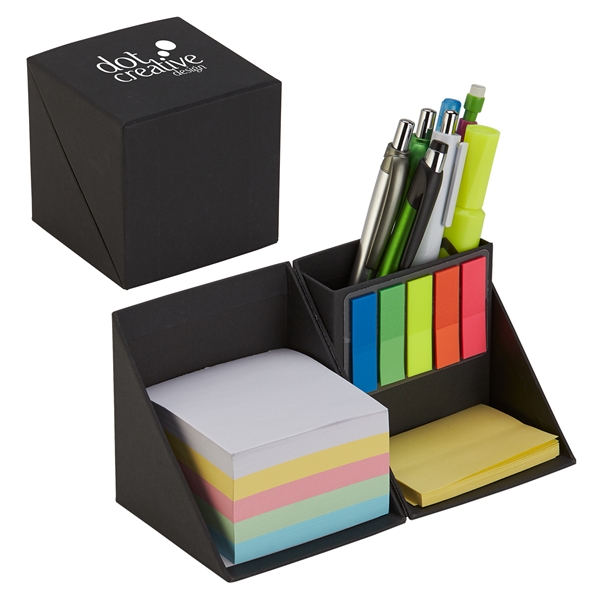 3.5" recycled cardboard Organize-It desk accessory with sticky memo pads.... from ASI 52840 Evans Manufacturing