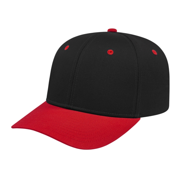 Mid profile structured cotton and polyester cap with adjustable snapback closure.... from ASI 43792 Cap America Inc