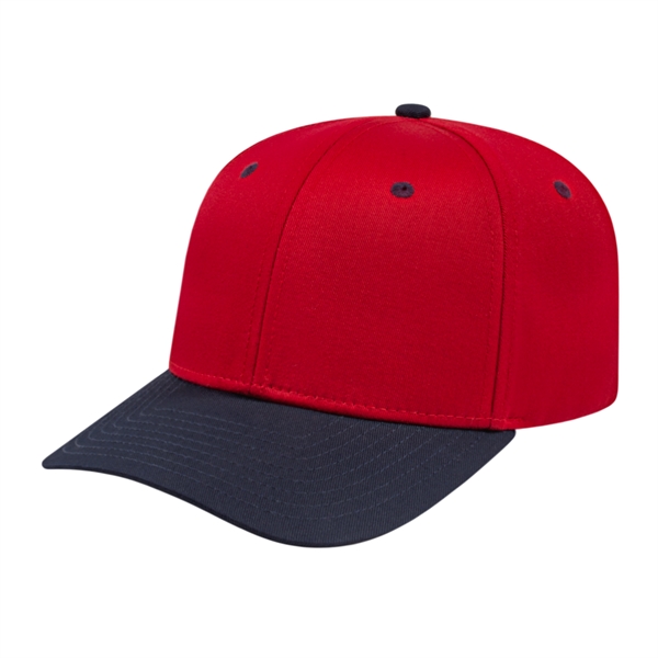 Mid profile structured cotton and polyester cap with adjustable snapback closure.... from ASI 43792 Cap America Inc