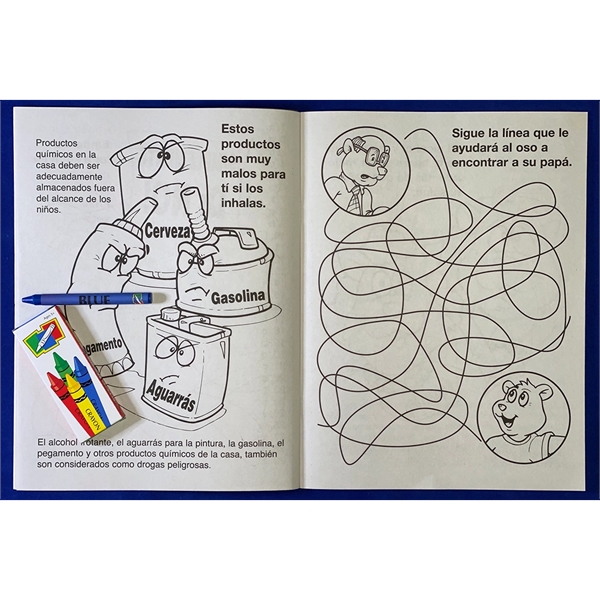 Stay Drug Free Spanish coloring and activity book fun pack.... from ASI 45815 Coloring Book Solutions / Coloring Book Solutions™