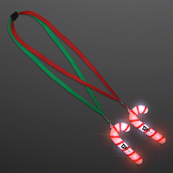 Blank or imprinted. Light Up Candy Cane Necklace... from ASI 34194 ALightPromos