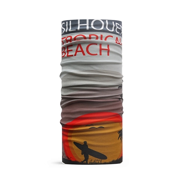 9.84" x 19.69" cylindrical polyester  reusable face bandana neck gaiter.... from ASI 37218 Athena Promo (tm)