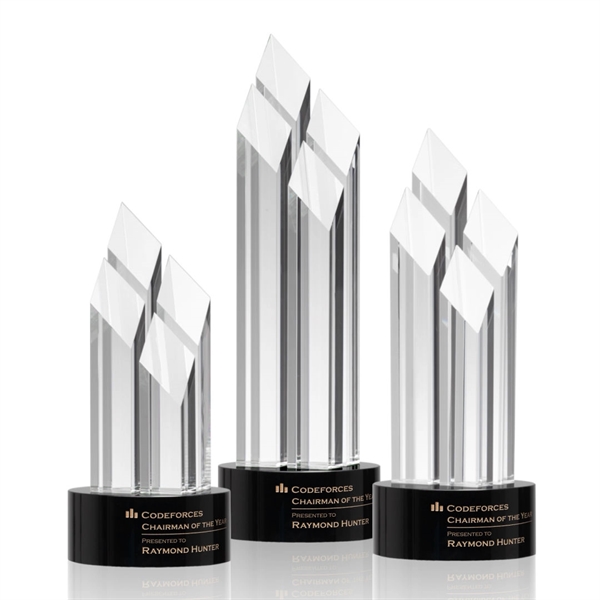 Optical crystal award with four beautiful diamond towers.... from ASI 84592 St Regis Group / St Regis