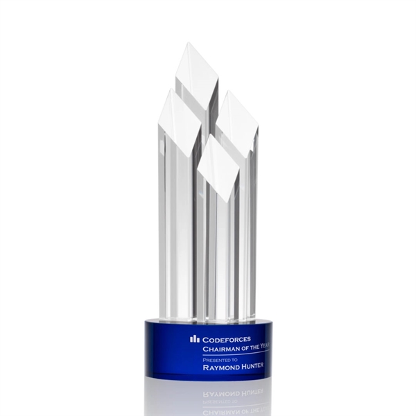 Optical crystal award with four beautiful diamond towers.... from ASI 84592 St Regis Group / St Regis